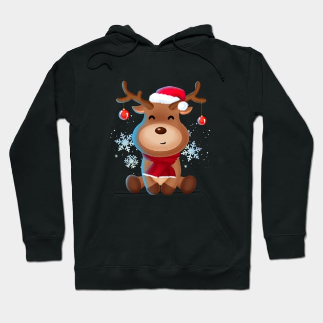 Sweet Reindeer SHIRT Merry Christmas Winter Deer Hoodie by ELFEINHALB